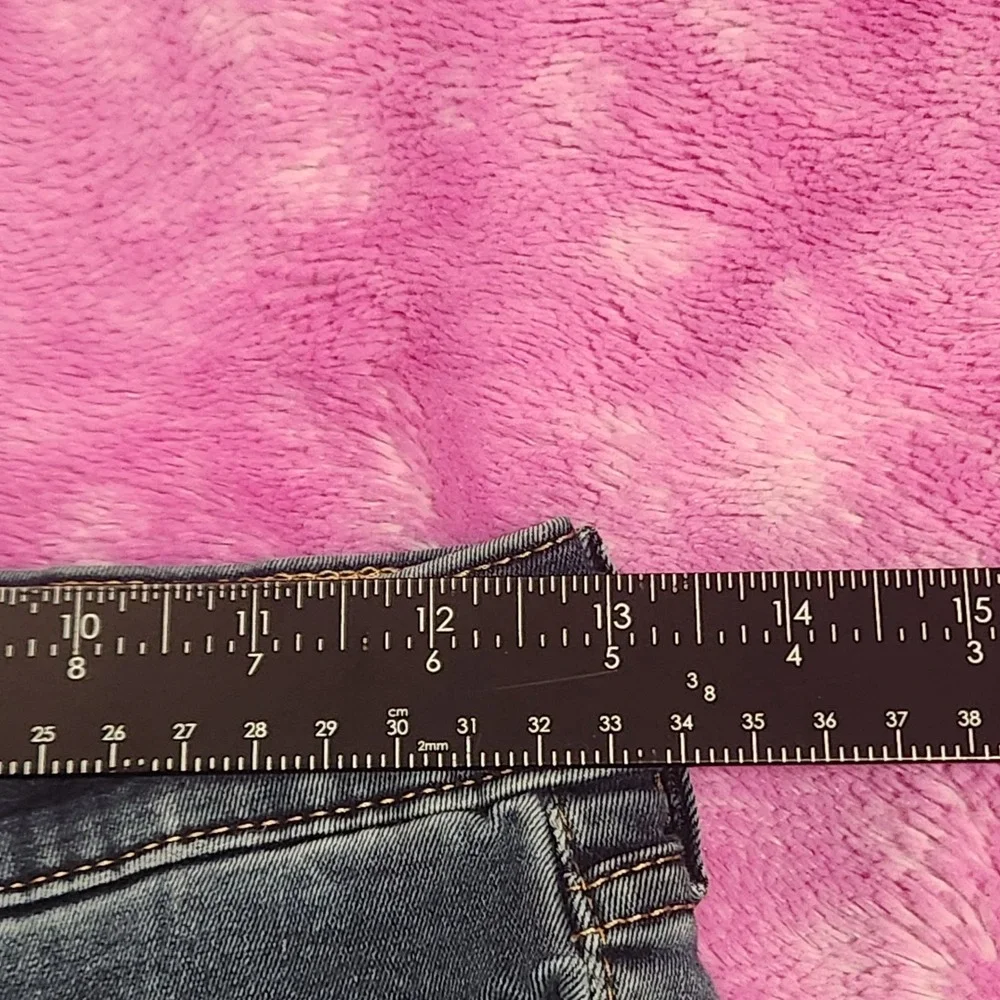 Levi's 710 Super Skinny Cutoff Denim Shorts Size 28 Raw Hem Blue Jeans -See Size